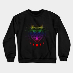 Miystic Pride Wolf LGBTQIA Crewneck Sweatshirt